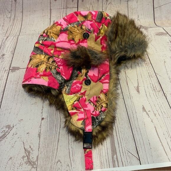 Women's Pink Camo Ski Snow Hat Coast to Coast Outfitters - Picture 5 of 6